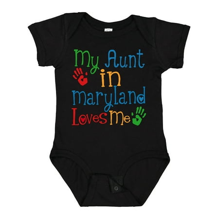 

Inktastic My Aunt in Maryland Loves Me Gift Baby Boy or Baby Girl Bodysuit
