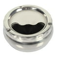 thumbnail image 3 of Cenicero giratorio de prensa de acero inoxidable Cenicero de metal portátil, ligero 12 cm de diámetro, 3 of 7