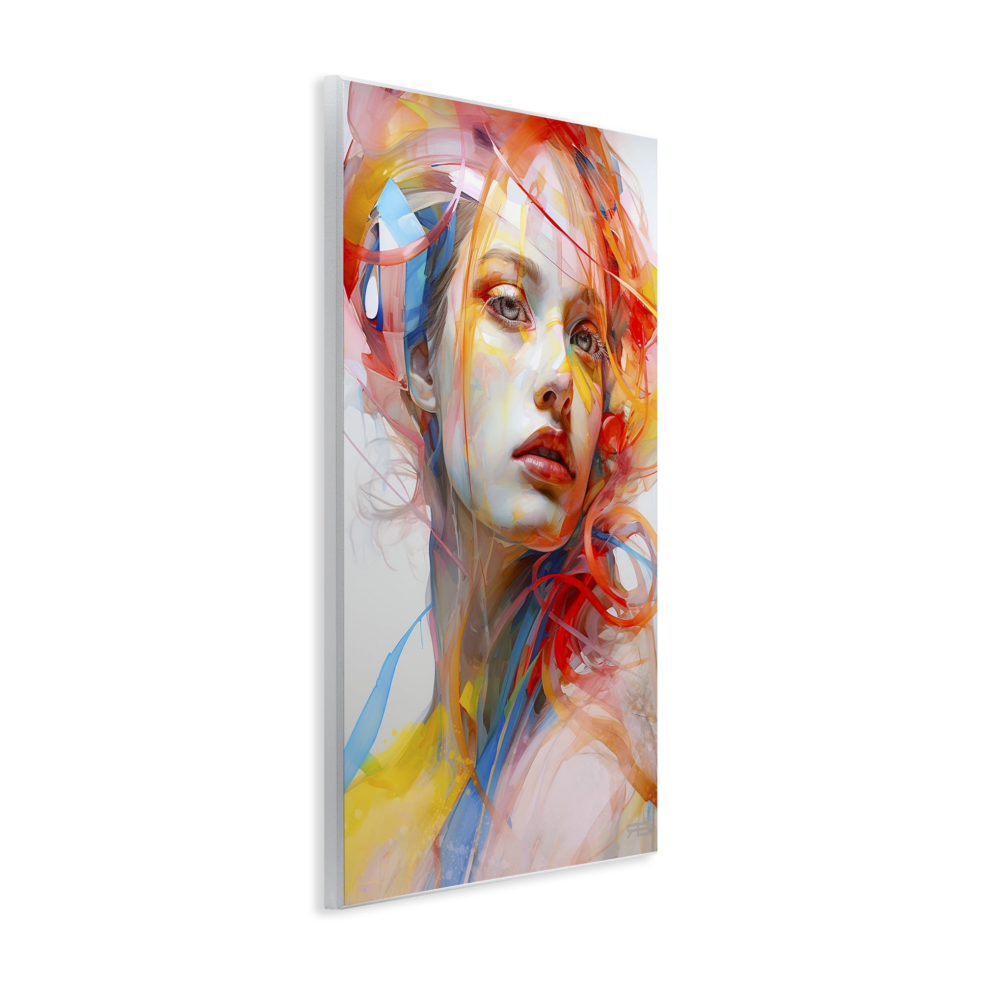 Stupell Industries Swirling Hair Portrait Novelty Painting Unframed Art Print Wall Art, 10 x 15