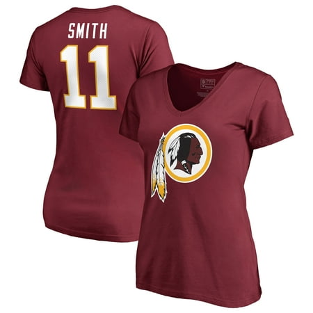 Alex Smith Washington Redskins NFL Pro Line by Fanatics Branded Women's Player Icon Name & Number V-Neck T-Shirt -
