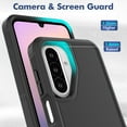 thumbnail image 4 of Decase for Samsung Galaxy A26 5G Case, Shockproof Heavy Duty Hybrid Protection Hard PC Shell Flexible TPU Bumper, Military Grade Drop Proof Durable Protective Case with Screen Protector,Black, 4 of 5
