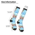 thumbnail image 4 of Vsdgher Sea and Fish Print Thigh High Socks Extra Long Stretchy Sock Women Over Knee High Opaque Stocking Daily Wear, 4 of 5