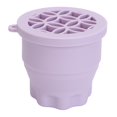 thumbnail image 2 of Makeup Brush Cleaning Bowl, Compact Size Multifunction Cosmetic Brush Cleaner Cup Folding Storage With Lid For Outing, 2 of 8