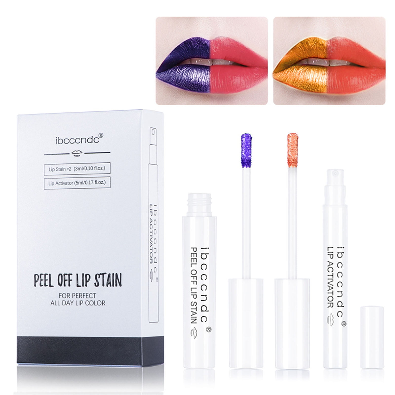 Sardfxul Nonstick Cup Tearoff Lip Gloss Kit with Lips Moisturizer Red