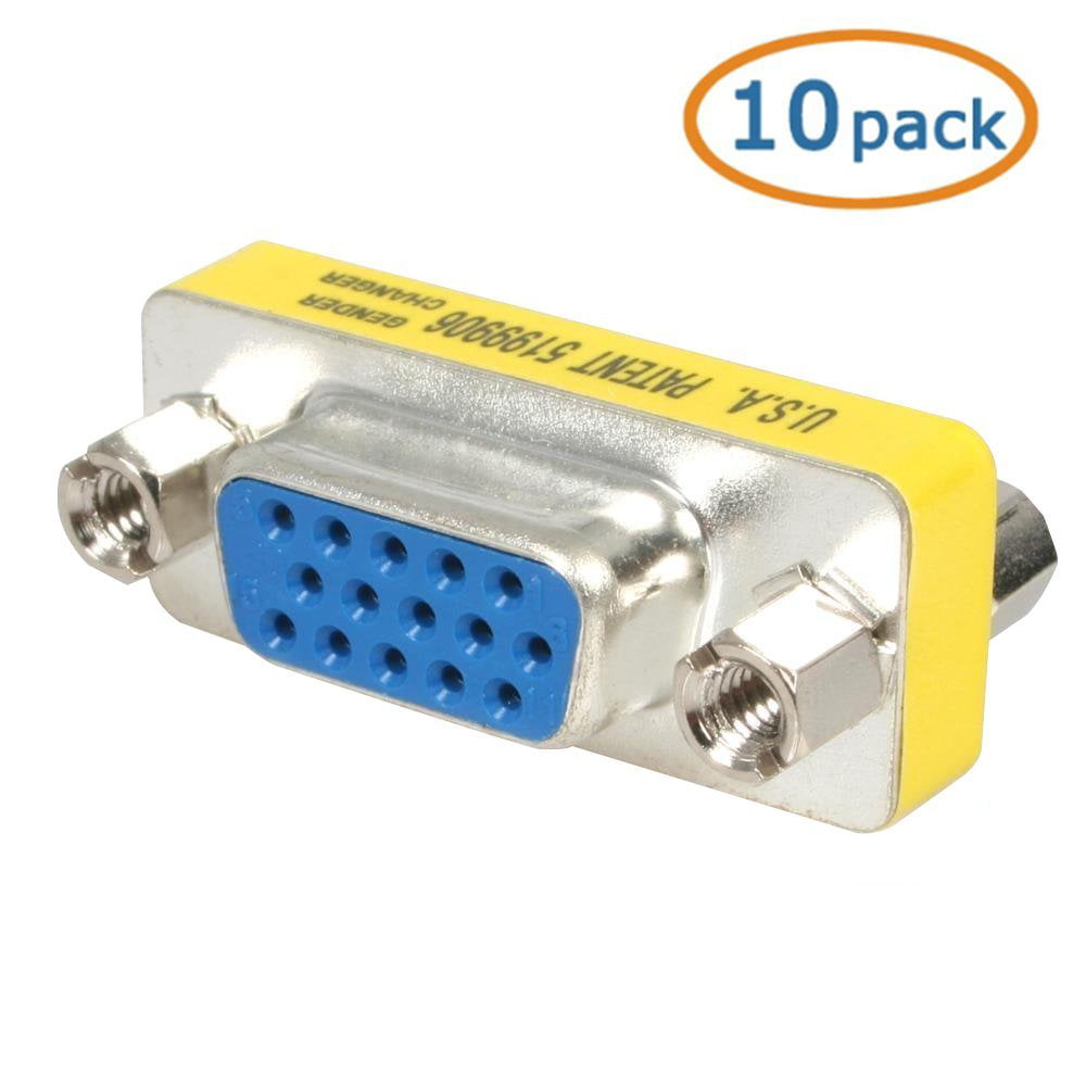 VGA Coupler Female to Female HD 15 Pin SVGA Connector Adapter Pack of 3 BTS VIDEO