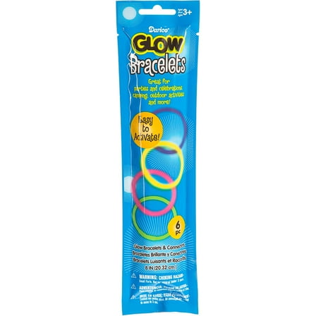 Glow Stick Bracelets 6/Pkg-Assorted Neon Colors