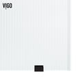 thumbnail image 5 of VIGO Elan E-Class 56 to 60 in. W x 66 in. H Sliding Frameless Tub Door in Matte Black with 3/8 in. (10mm) Fluted Glass, 5 of 14