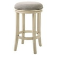 thumbnail image 2 of New Ridge Home Goods Victoria 25" Wood Bar Height Swivel Stool in Ivory, 2 of 2