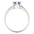 thumbnail image 4 of Solitaire Engagement Ring for Women - 1.5ct Natural Amethyst in 18K White Gold Promise Ring, 4 of 6