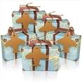 thumbnail image 2 of 100 Piezas Maleta Favor Cajas Mapa del Mundo Mini Maleta Cajas Boda Cajas de Dulces para Viajes Tema Boda Despedida de Soltera, 2 of 5