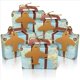 thumbnail image 2 of 100 Piezas Maleta Favor Cajas Mapa del Mundo Mini Maleta Cajas Boda Cajas de Dulces para Viajes Tema Boda Despedida de Soltera, 2 of 5