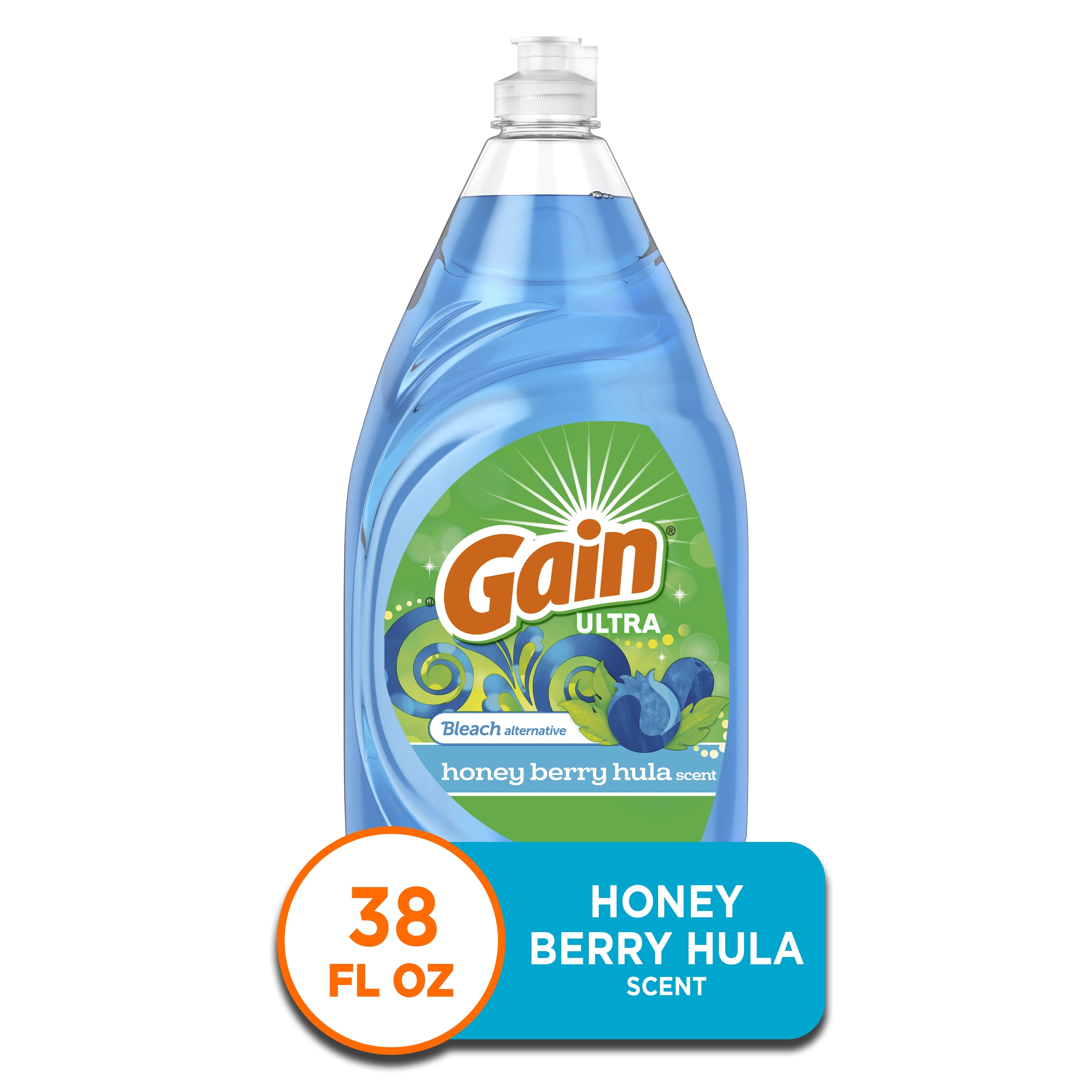 Gain Ultra Liquid Dish Soap, Honey Berry Hula, 38 fl oz
