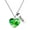 Green, variant on Simulated Agate Gravel Green Heart Pendant Necklace with Mustard Seed Charms Faith Inspirational Jewelry for Y962 (Green)
