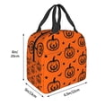 thumbnail image 6 of ZICANCN Insulated Lunch Bag for Women Men, Pumpkin Background Reusable Cute Lunch Bags for Picnic School Work Office, 6 of 8