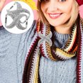 thumbnail image 2 of 2pcs Scarf Ring Clips T Shirt Tie Clips Twisted Scarf Clasps Clothes Waist Buckle, 2 of 8