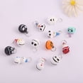 thumbnail image 4 of 10 piezas de mini campanas de metal divertidas y coloridas con múltiples formas, lindos cascabeles de calabaza y muñeco de nieve, colgantes para niños, regalos para Navidad y Halloween, 4 of 5