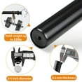 thumbnail image 4 of KAMANINA 3/4" Single Curtain Rod with Acrylic Diamond Finial, 48 - 84", Black, 4 of 8
