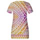 thumbnail image 4 of Blusa informal con estampado de botones y cuello en V de manga corta a la moda para mujer Pompotops qwe23091, 4 of 4