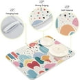 thumbnail image 4 of FREEAMG Colorful Rainbows Dish Drying Mats Tableware Absorption Water Mat Home Decor Drying Pad for Kitchen Countertop, 16 X 18 Inch, 4 of 7