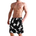 thumbnail image 2 of Dailycode Men's Quick Dry Swim Trunks Beach Shorts Casual Summer Board Shorts with Pockets, Hand Drawn Dot Art, 2 of 8