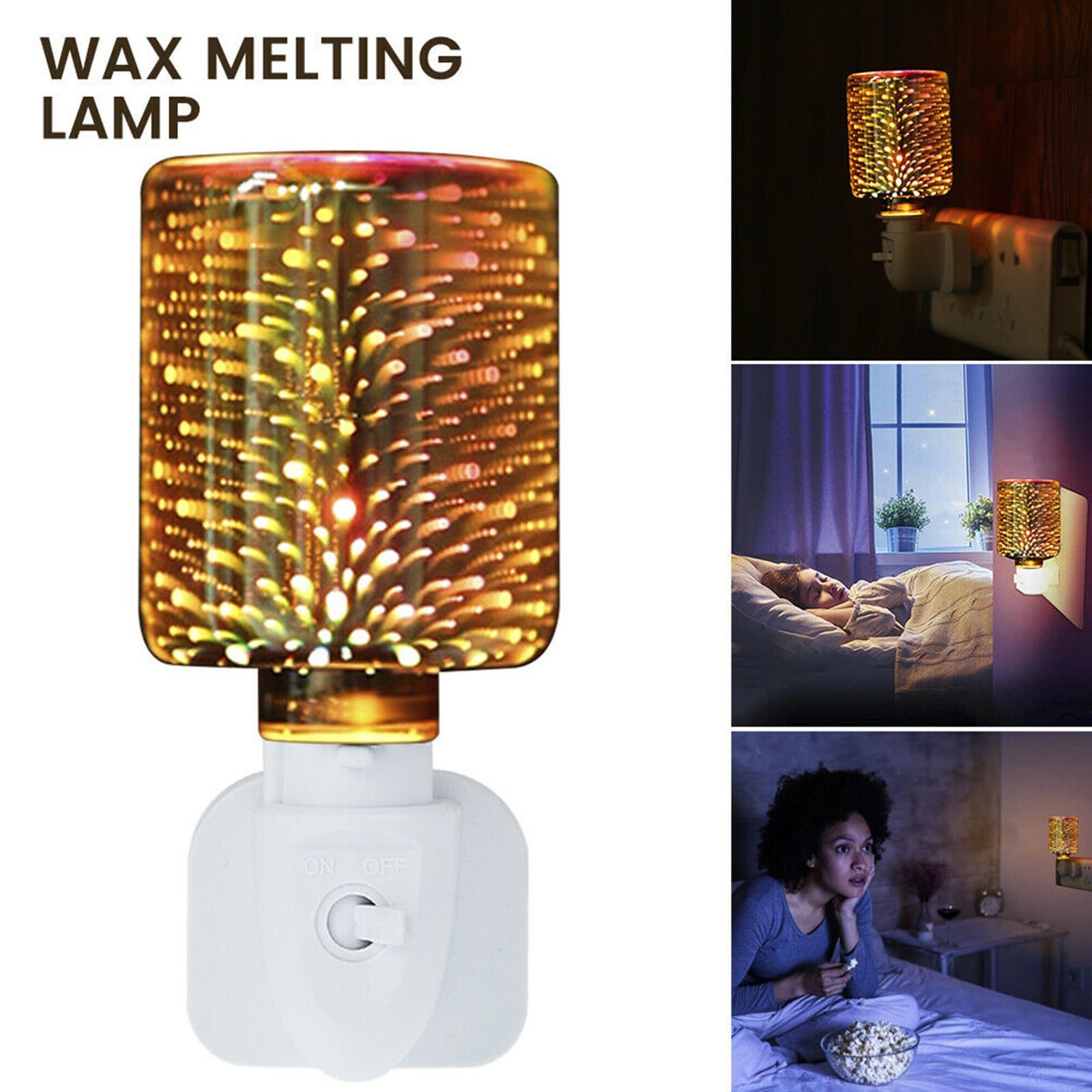 Details about   3D Mosaic Electric Plug-In Aroma Diffuser LED Lamp Wax Melt Oil Burner Warmer 