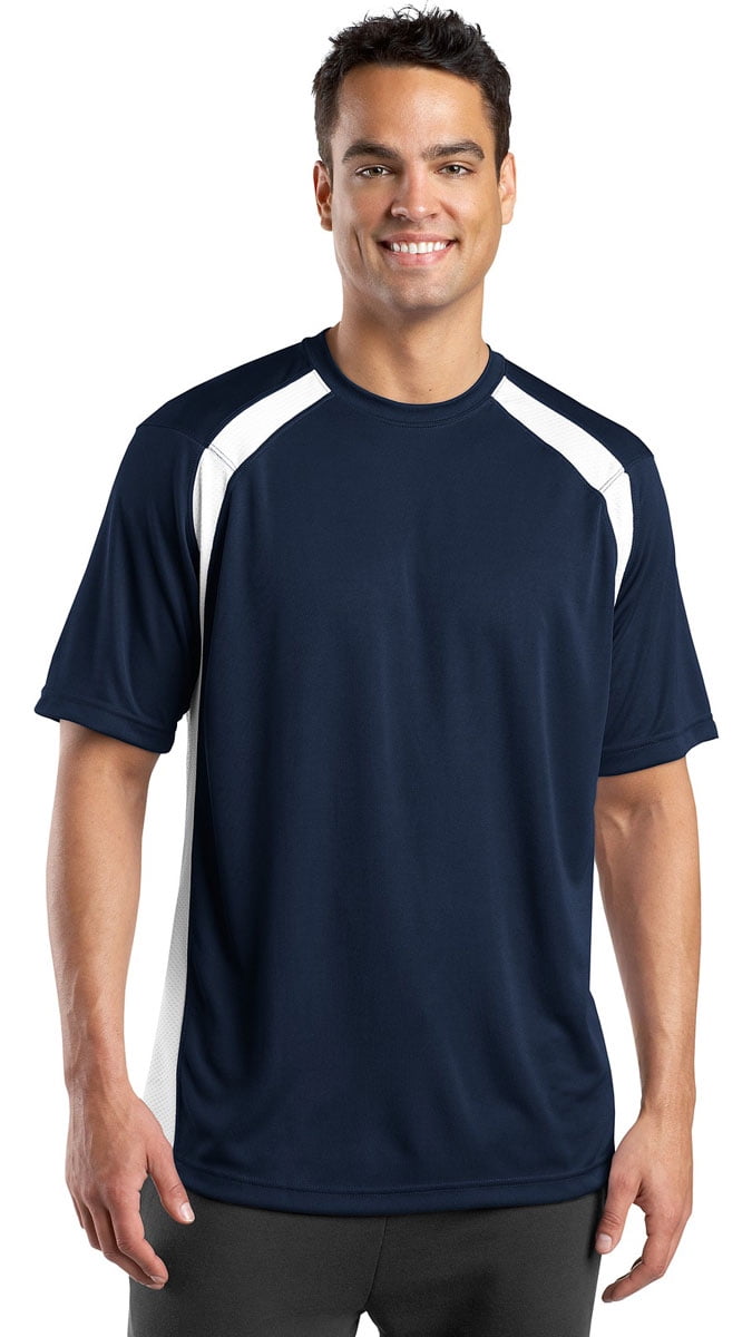 SportTek SportTek Men's Athletic Fit Colorblock TShirt_True Navy