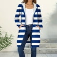 thumbnail image 2 of Riecok Casual Jackets for Women Long Sleeve Hooded Jackets Zip Up Striped Coats with Pockets Casual Everyday Clothes, 2 of 8