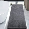thumbnail image 6 of LOCHAS Luxury Bathroom Rug Shaggy Bath Mat 24 x 60 Inch, Washable Non Slip Bath Rugs for Bathroom Shower, Soft Plush Chenille Absorbent Carpets Mats, Gray, 6 of 7