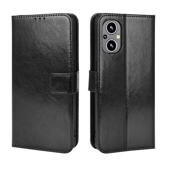 Funda tipo libro para OPPO Reno 8 Lite 5G, cartera todo‑en‑uno, funda multifuncional con tarjetero y correa de muñeca desmontable