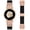 Black/Rose Gold, variant on 20mm Magnetic Braided Nylon Band Compatible with Garmin Vivoactive 6/5/3, Venu Sq 2, Forerunner 165/55/245, Stretchy Celtic Knot Elastic Watch Band with Quick Release for Women Men