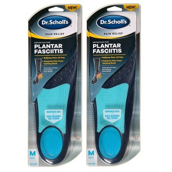 2pk Dr. Scholl's Pain Relief For Plantar Fasciitis Insoles for Men's Size 8-13