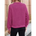 thumbnail image 5 of Long Sleeve Shirts for Women Fall Outfits V Neck T Shirts Button Down Tunic Tops Fashion Clothing Rose Red L, 5 of 7