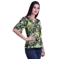 thumbnail image 3 of Moomaya Haut Col Rond Imprimé pour Femme Blouse à Manches Courtes Tunique Formelle, 3 of 5