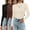 Black/Beige/Brown, variant on 3 Pack Mock Turtlenecks Tops for Women Long Sleeve Ribbed Shirts Thermal Slim Fit Lightweight Undershirts Grey/White/Black