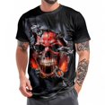 thumbnail image 7 of adaychics Mens Skull T Shirts Crewneck Novelty T-Shirt Graphic Tees Short Sleeve Tops for Daily Wear Holiday Party, 7 of 7