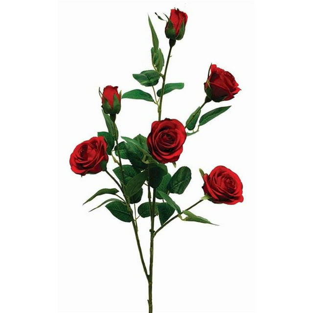 Red Roses Garden Spray Artificial Flowers