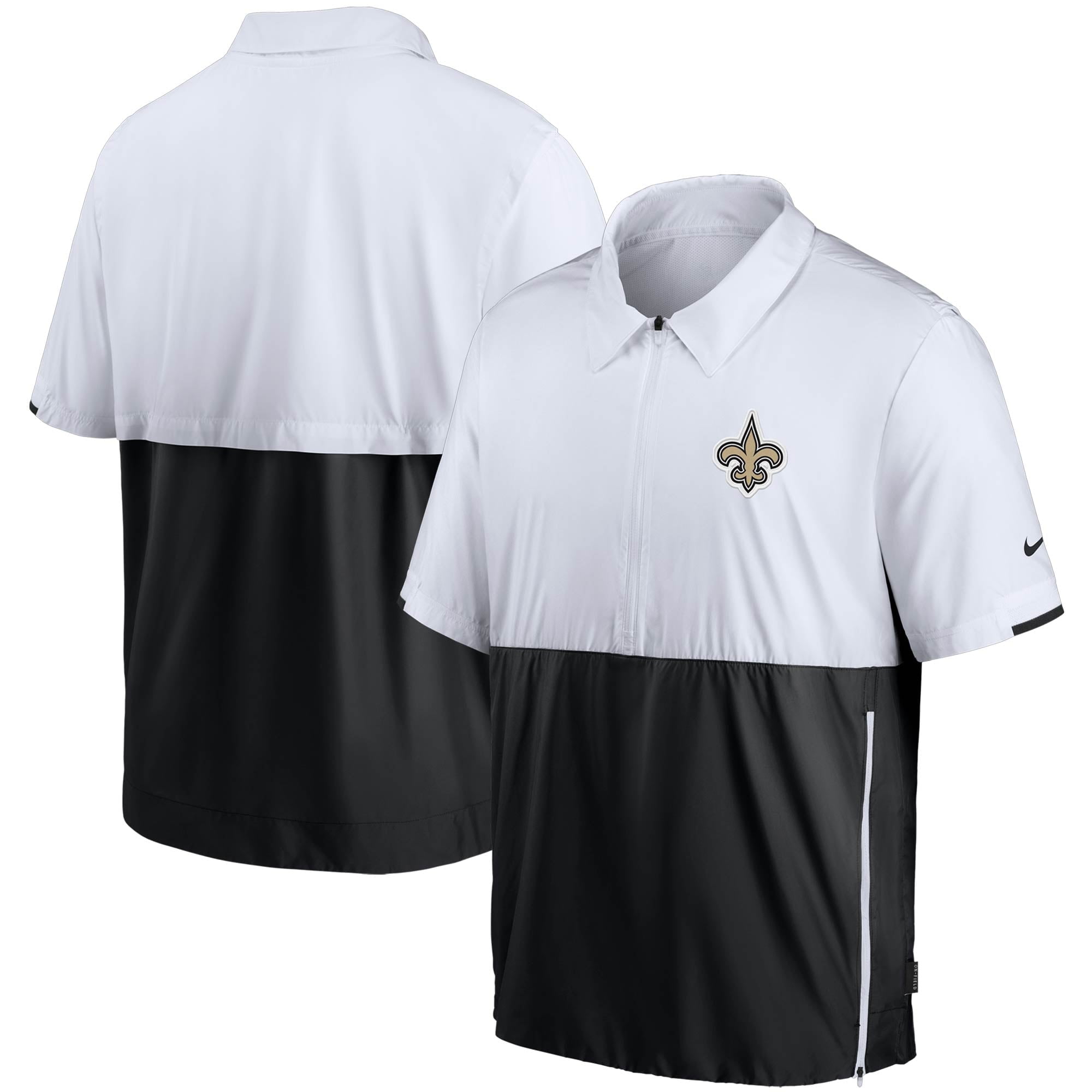 half black half white saints jersey