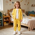 thumbnail image 2 of Girls Boys Zipper Sweatshirt And Sweatpants Set Pajamas & Dailywear Set Cardigan Sweatshirt Set Back-To-School Pajamas & Dailywear Set 1T 2T 3T 4T 5T 6T Set 9-12 Months, 2 of 9