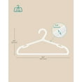thumbnail image 5 of 50-Pack Plastic Hangers with Wide Shoulder Notches, 0.16 Inch Slim Space Saving Closet Organizers, Cloud White, 5 of 6