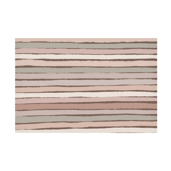 Canvas Wall Art - Treechild 'Pastel Stripes PAttern' Wall Art for Living Room, Bedroom, or Office D?cor by Trademark Fine Art - 19 x 12 Inches