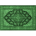 thumbnail image 1 of Ahgly Company Indoor Rectangle Medallion Emerald Green Traditional Area Rugs, 2' x 4', 1 of 4