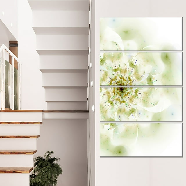 Fleur Fractale en Pleine Floraison en Blanc