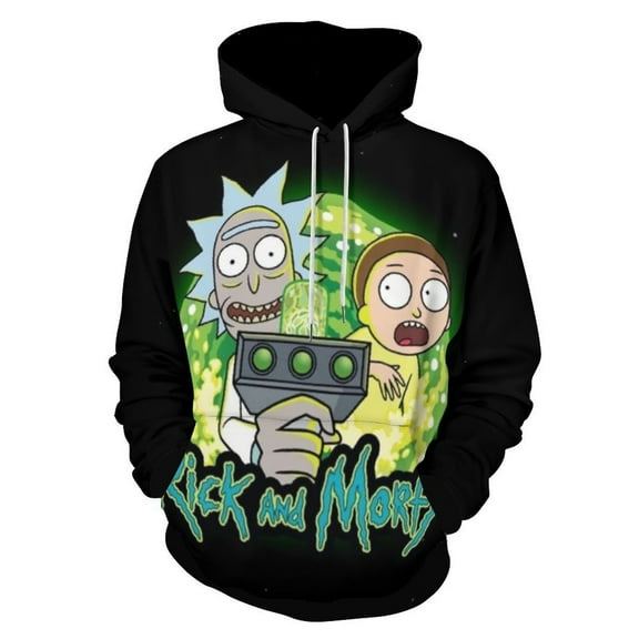 Rick And Morty Unisex Sweatshirts Loose Pullover Sweater Hooded Hoodie 3D Printing Jacket Winter Fall Clothes S