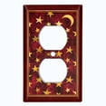 thumbnail image 2 of Metal Light Switch Plate Cover Elegant Starry Night Maroon Tile FRA024, 2 of 13