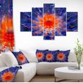thumbnail image 1 of Fleurs Colorées Lumineuses dans l'Espace - Uvre d'Art sur Toile, 1 of 3
