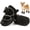 Black, variant on 4-piece Set Of Breathable Mesh Dog Shoes With Knob Adjustment,Slip Sole And Claw Protection,Suitable For Outdoor Walking,Hiking,Hot Roads And Rainy Days,Suitable For Small And Medium-sized Dogs.