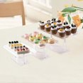 thumbnail image 1 of Expositor de acrílico para cupcakes, soporte para postres, soporte transparente para cupcakes y organizador de perfumes para celebraciones de 3 piezas, 1 of 8