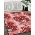 thumbnail image 3 of Ahgly Company Machine Washable Indoor Square Transitional Light Coral Pink Area Rugs, 7' Square, 3 of 7