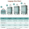 thumbnail image 3 of MAYEERTY Vintage 4-Piece Luggage Set - 20"+24"+28" Expandable Hardside Suitcase + Cosmetic Case with TSA Lock & Spinner Wheels, Green, 3 of 8