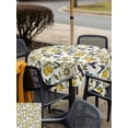 thumbnail image 5 of Outdoor Tablecloth with Umbrella Hole for Patio/Picnic/Party/Camping, Lemon Birds Waterproof Table Cloth Square Cover Washable, Summer Tropical Botanical (54"x 54"), 5 of 8